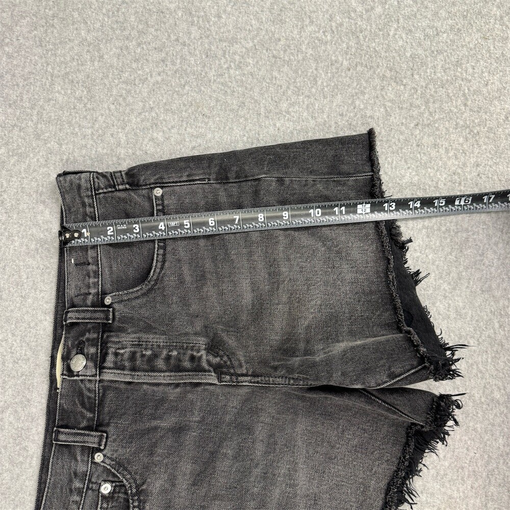 Madewell “The Brynn Long Short” Denim Womens Size 26 Black High Rise Raw Hem - Picture 14 of 16